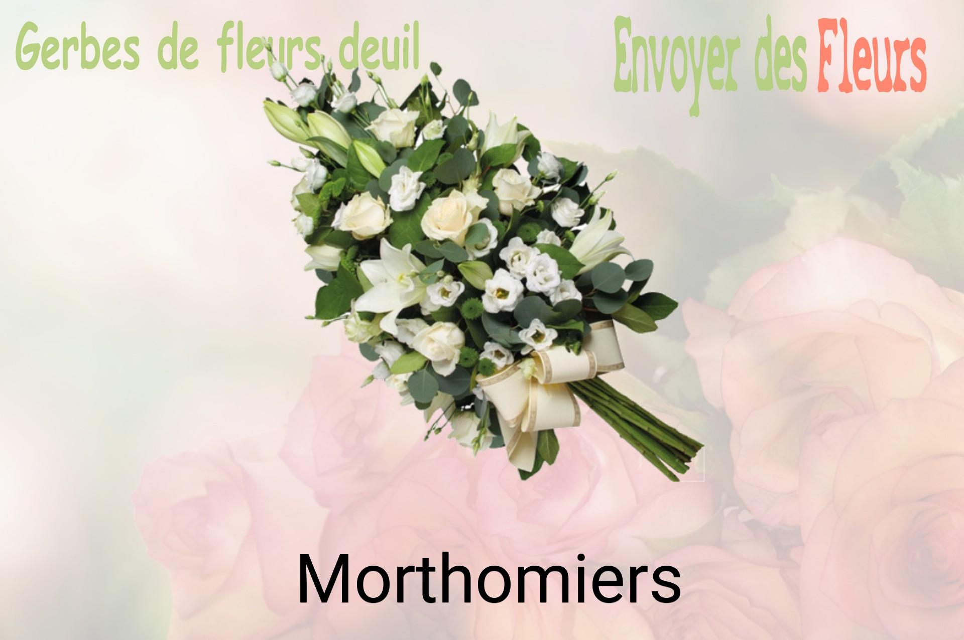 Gerbe de fleurs de deuil livrée à Morthomiers